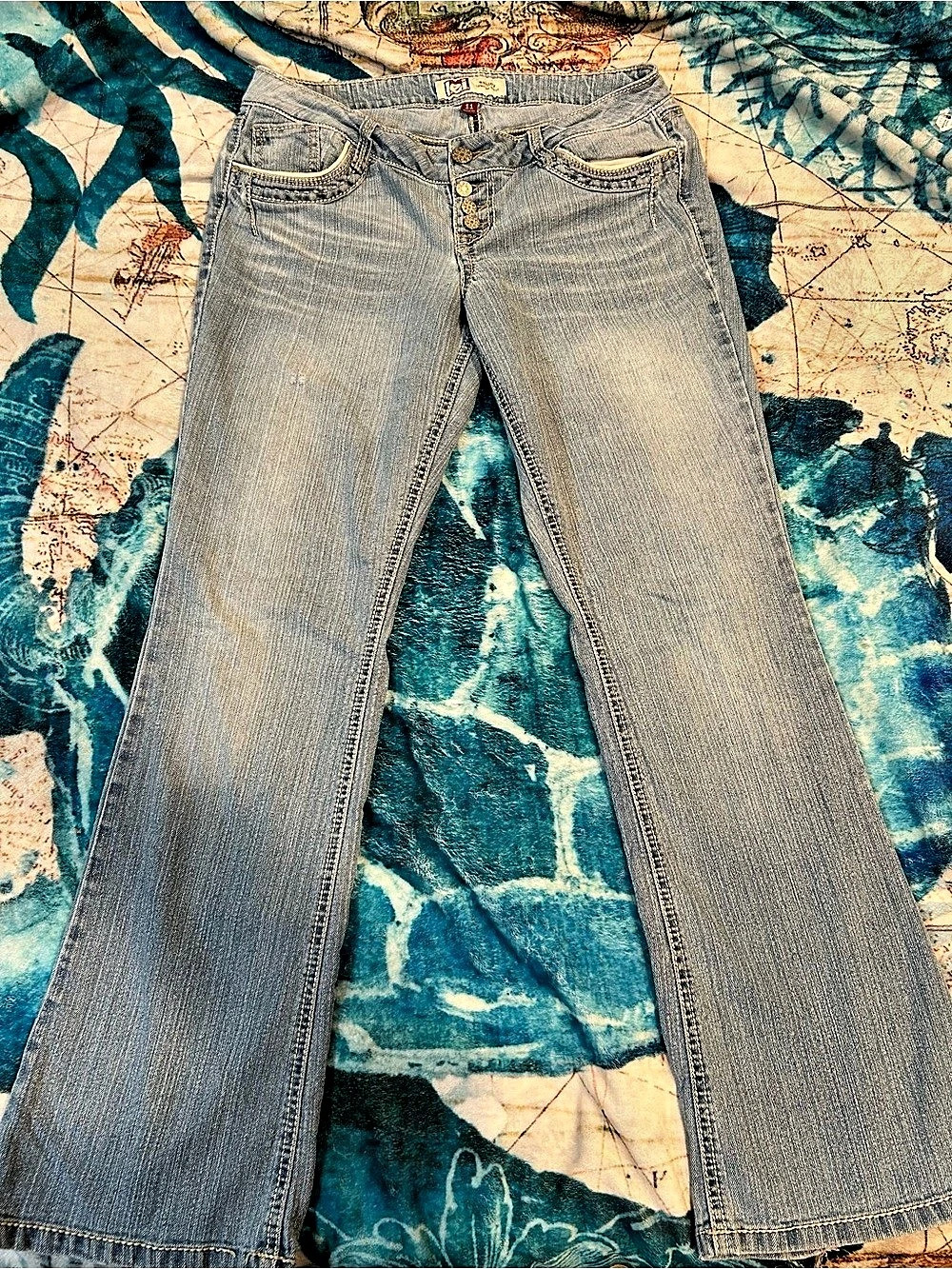 LEI Ashley Lowrise Boot Jeans Blue Waist 11